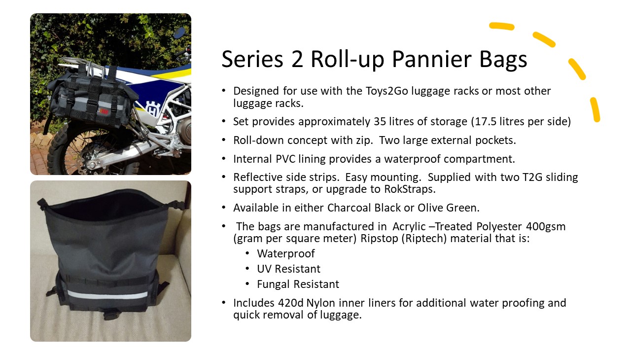 Roll up pannier discount bags